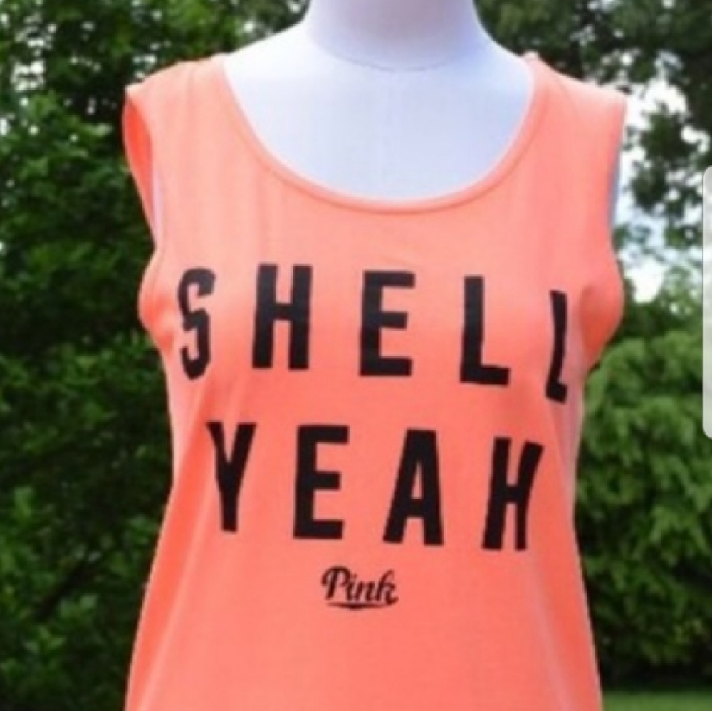 Pink tee tank top